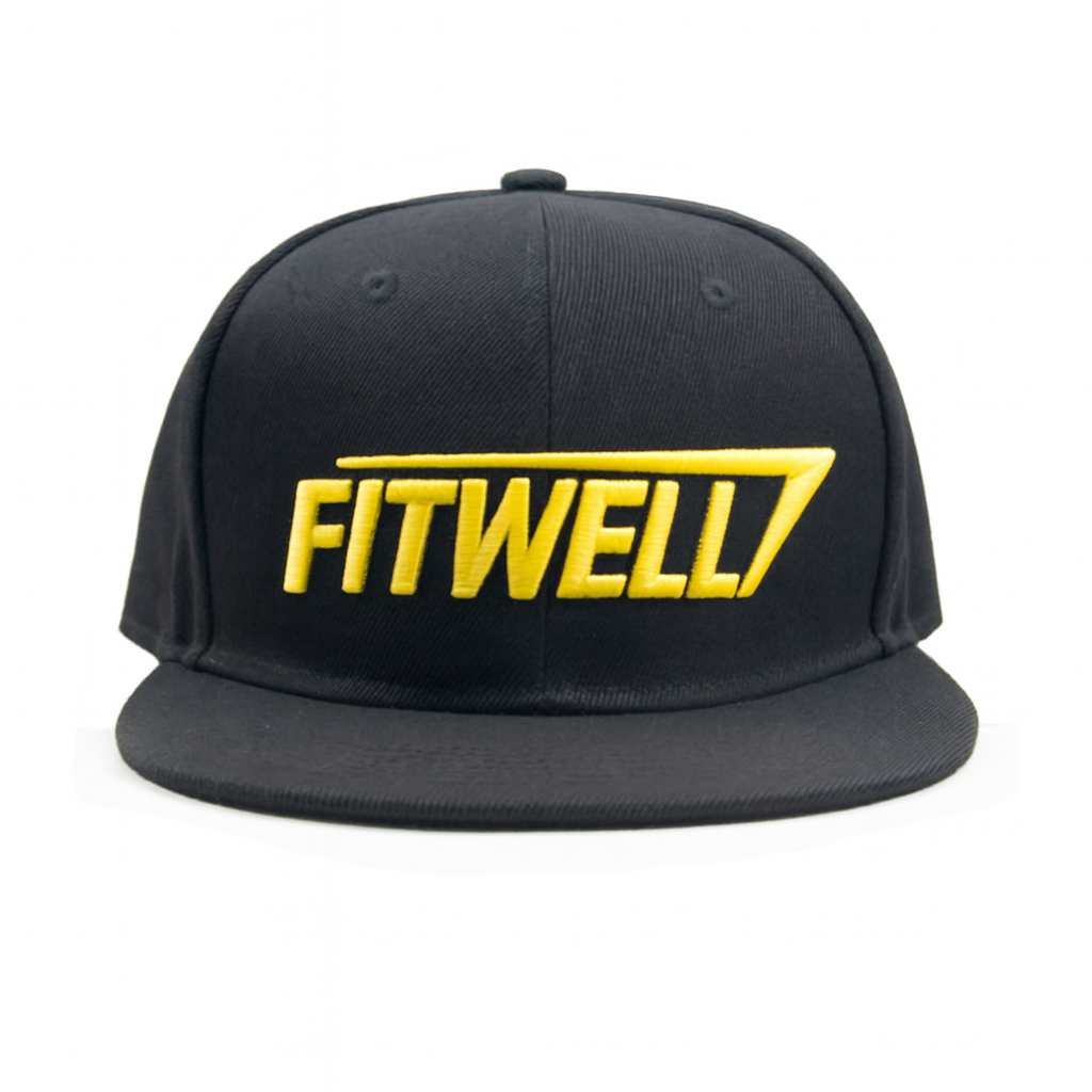 Stark Industries Flat Brim Snapback Hat with Yellow 3D Embroidery