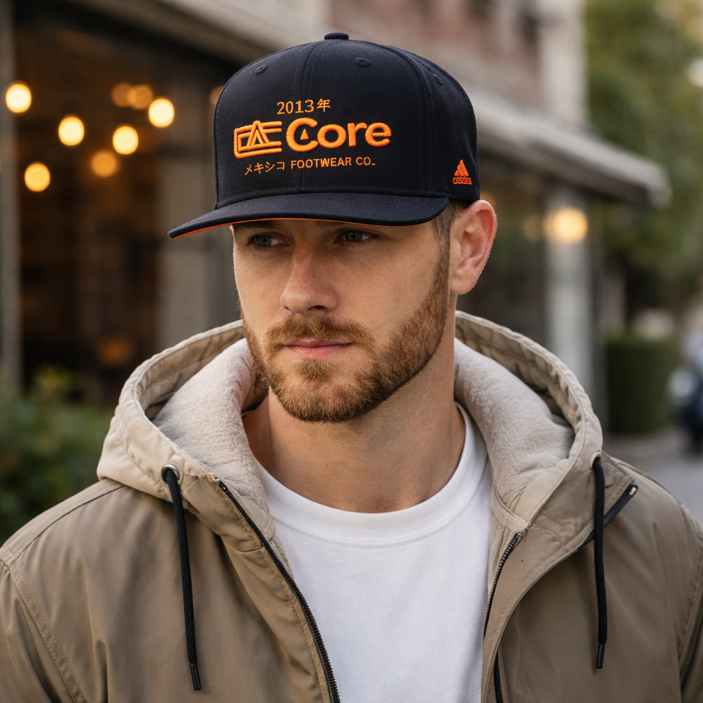 Black Flat Brim Cap with 3D Embroidery – Core 2013 Limited Edition