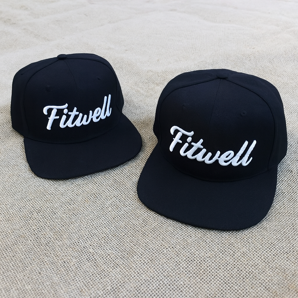 Bold Black Snapback Hat with 3D Embroidered Streetwear Logo