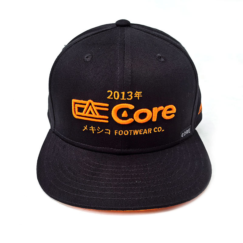Black Flat Brim Cap with 3D Embroidery – Core 2013 Limited Edition