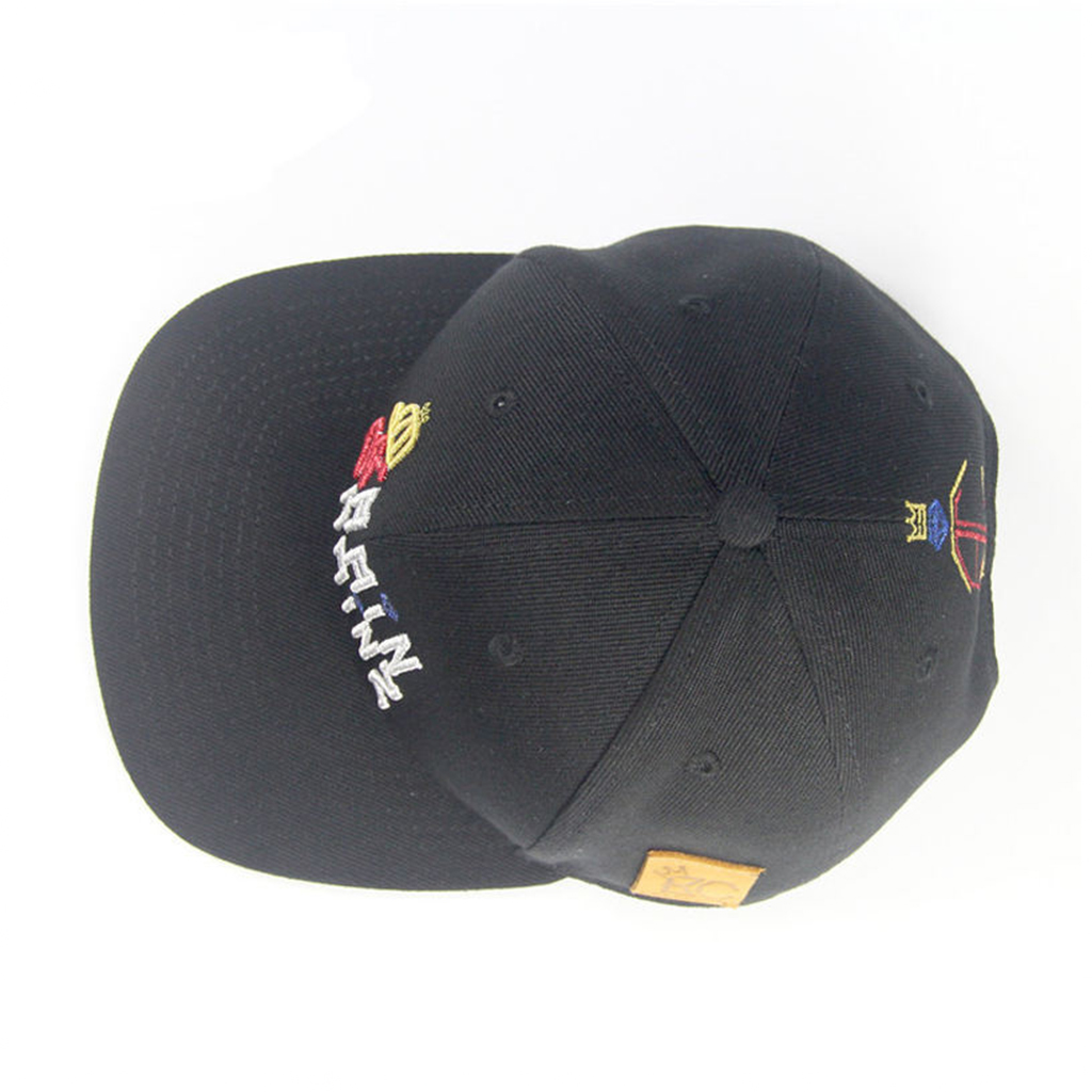 KHAIN CHHAINZ Color Letter Embroidered Flat Brim Cap