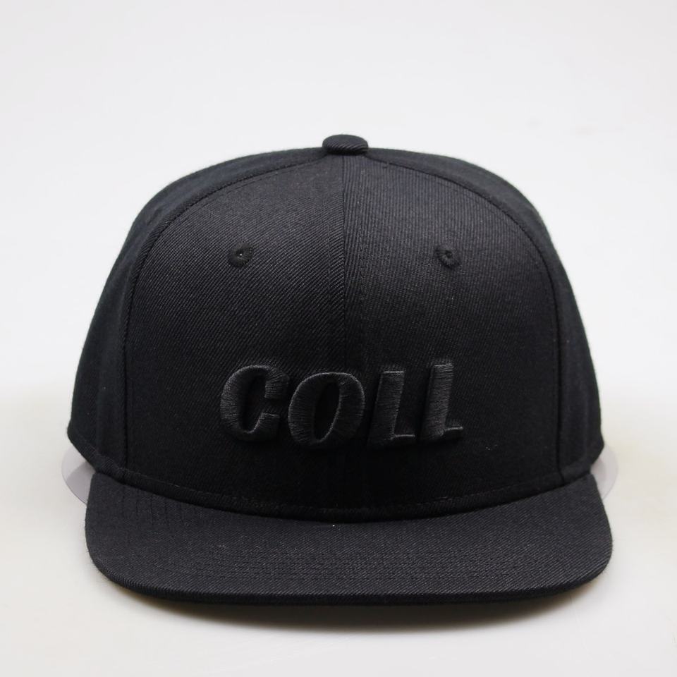 COLL Black 3D Embroidered Snapback Cap