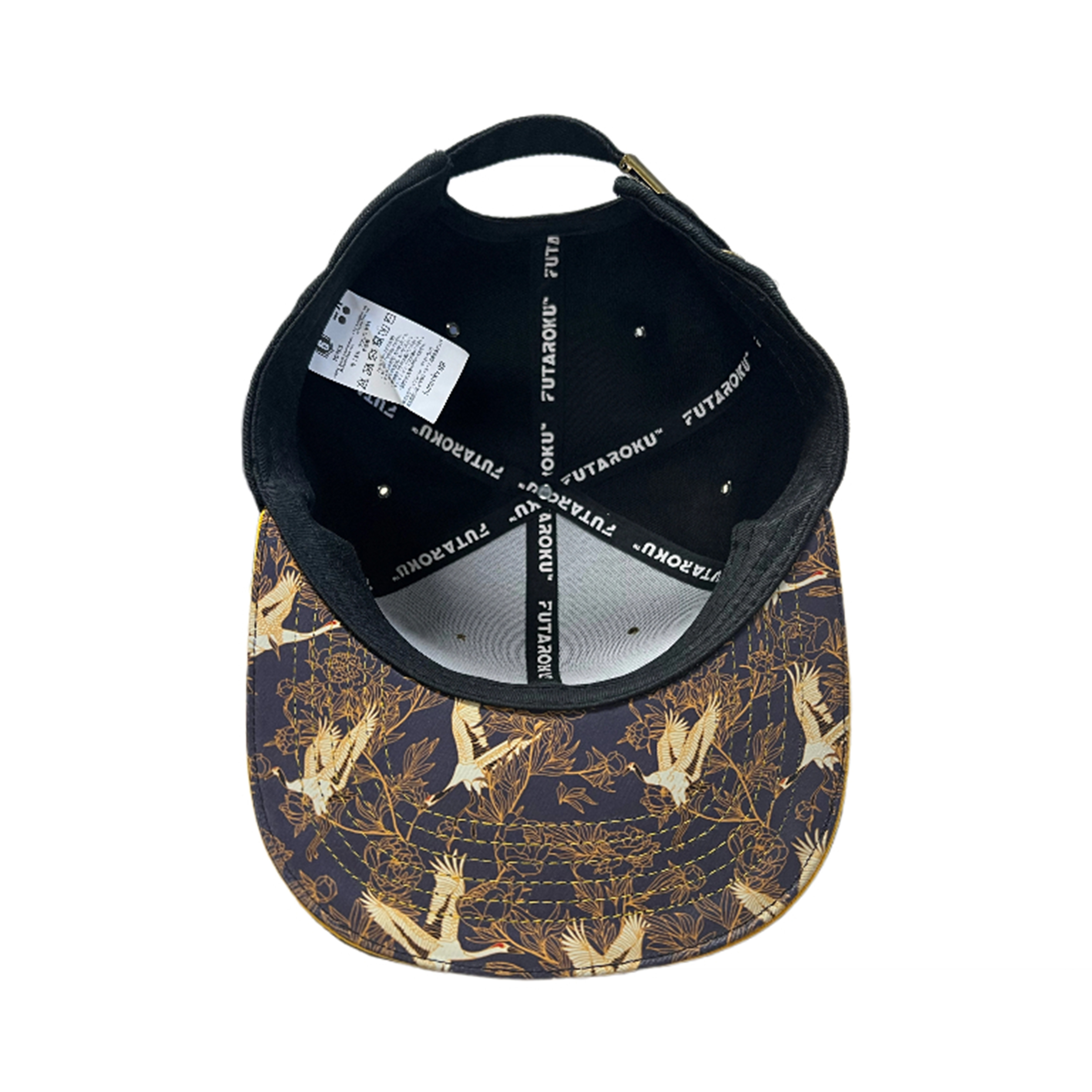 Black 6-Panel Flat Brim Snapback Cap with 3D Embroidered Logo