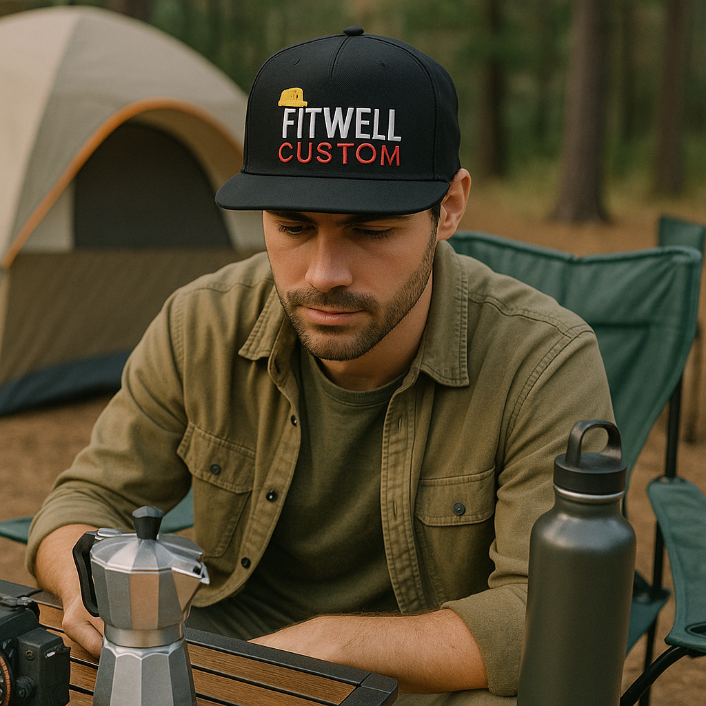 KHAIN CHHAINZ Color Letter Embroidered Flat Brim Cap