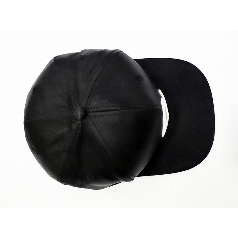 Black Flat Brim Snapback Hat with Raised 'R' 3D Embroidery