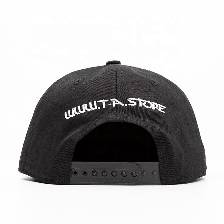 Bold Logo Flat Brim Snapback Cap with 3D Embroidery