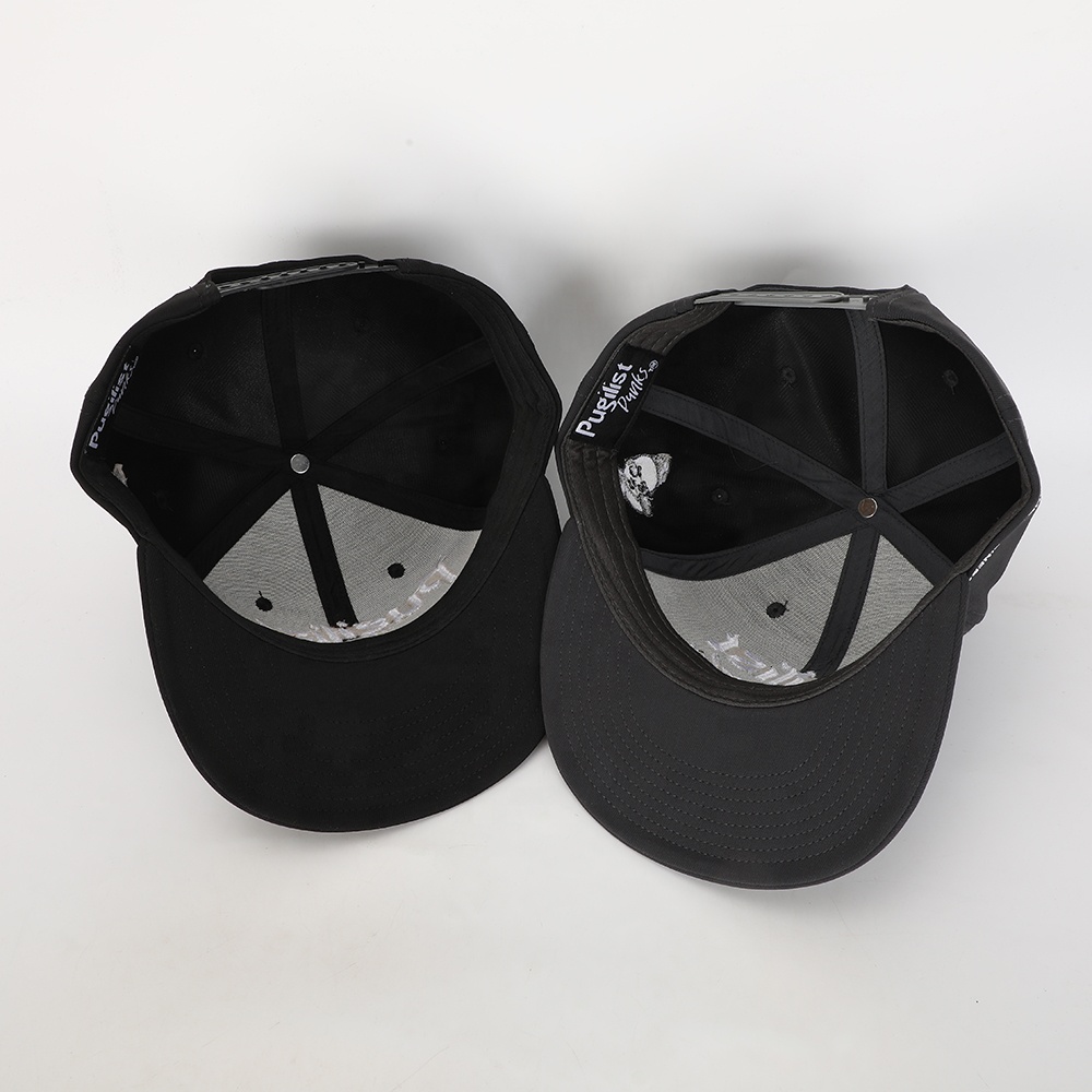 Pugilist Punks Black Snapback Hat with 3D Embroidery