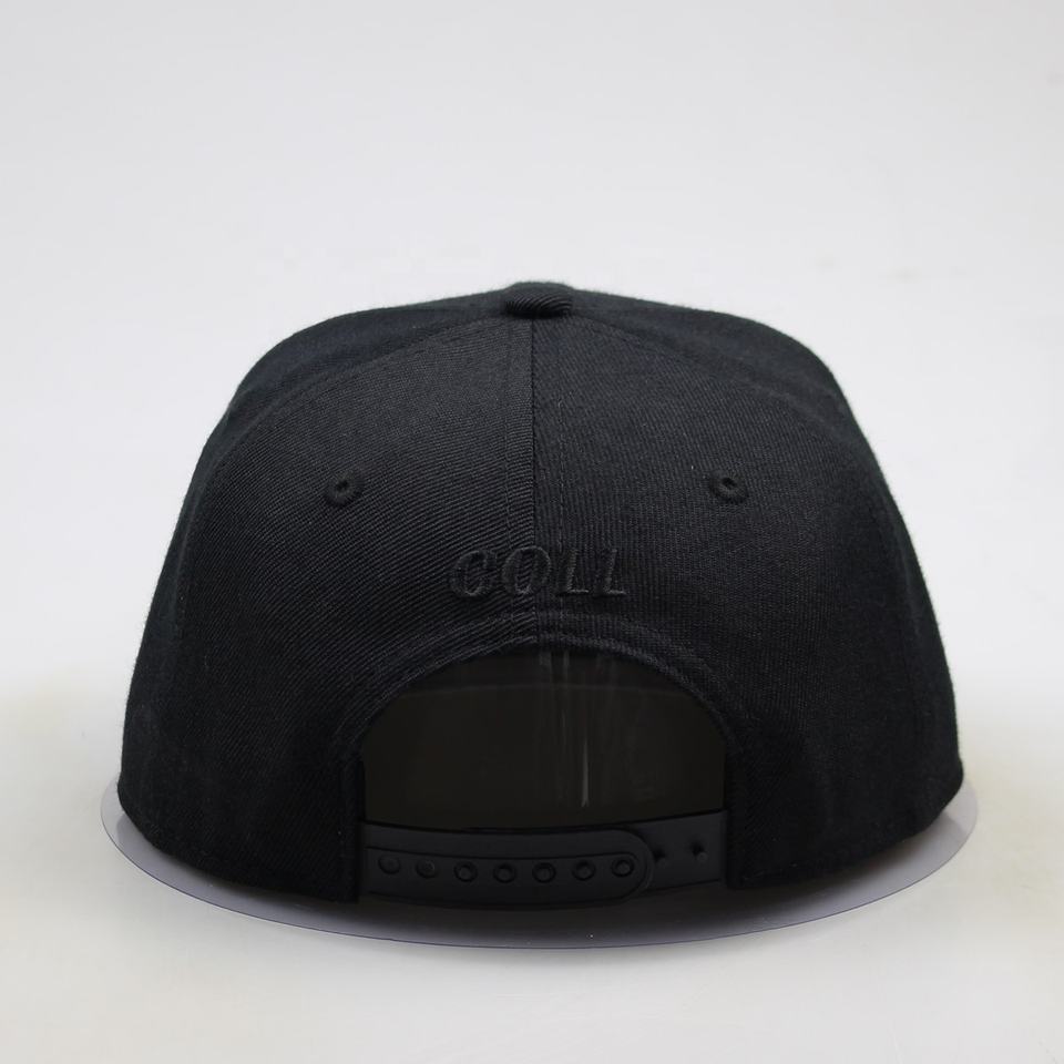 COLL Black 3D Embroidered Snapback Cap