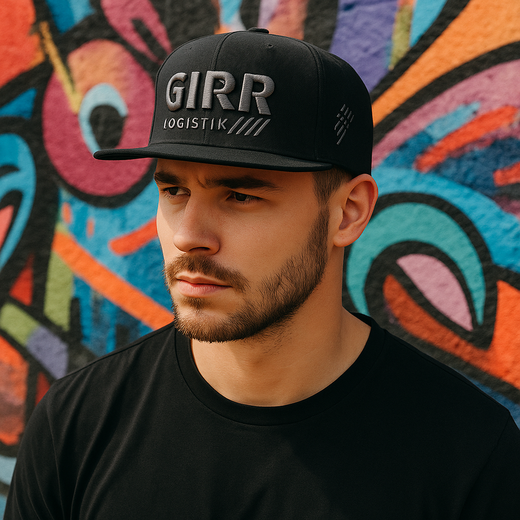 GIRR LOGISTIK 3D Embroidered Structured Snapback Hat