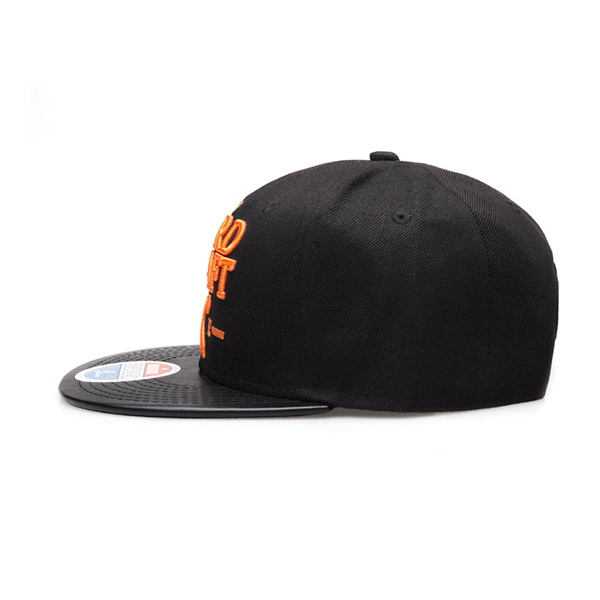 Hard Graft Embroidered Snapback Cap – Black & Orange Urban Style