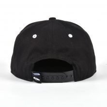 “Like Father” Black Flat Brim Snapback Cap – Bold Statement Headwear