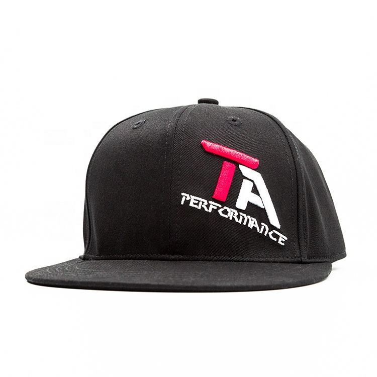 Bold Logo Flat Brim Snapback Cap with 3D Embroidery