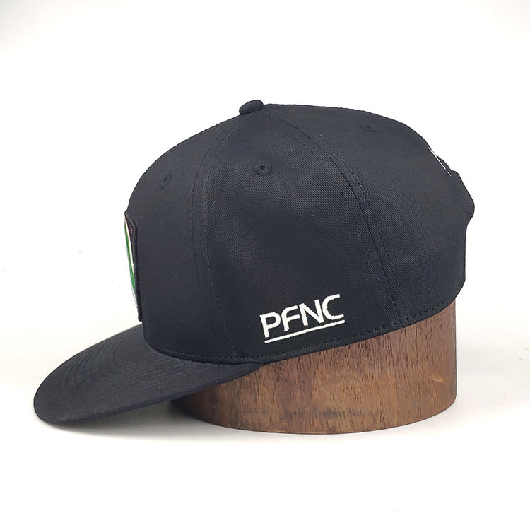 Black Snake Embroidery Snapback Cap – Bold Urban Flat Brim Hat