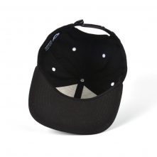 “Like Father” Black Flat Brim Snapback Cap – Bold Statement Headwear