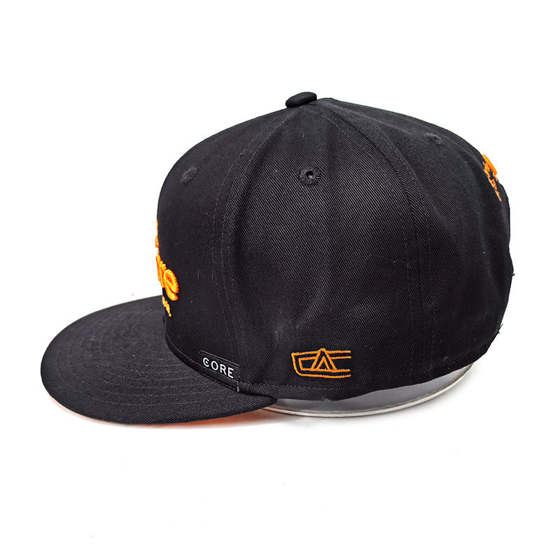 Black Flat Brim Cap with 3D Embroidery – Core 2013 Limited Edition