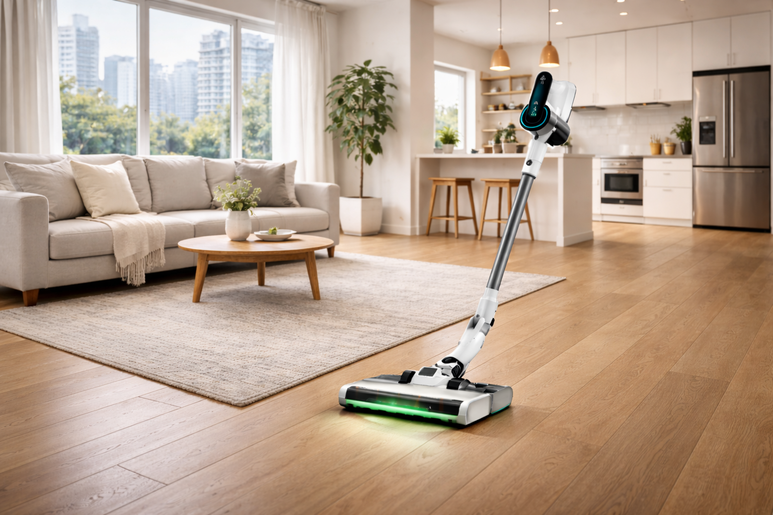 Ultra-Light Cordless Vacuum Cleaner with LED Smart Display
