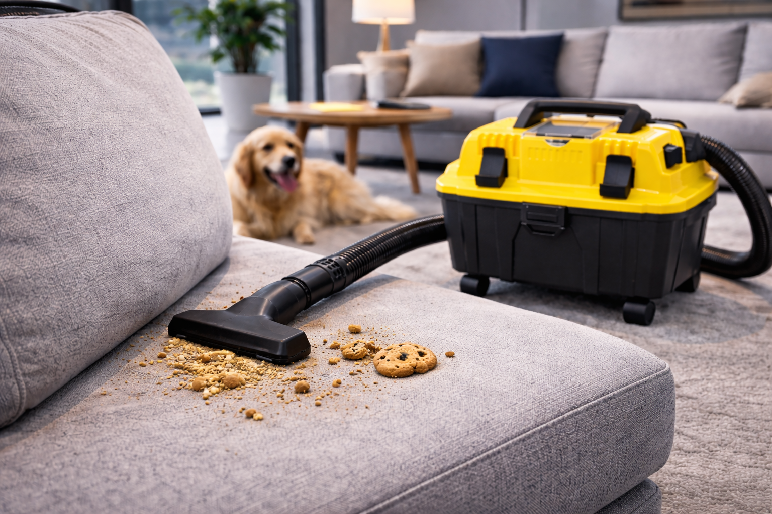 Pet-Friendly Couch Vacuum – Wet Dry Cleaner for Sofa Crumbs and Fur