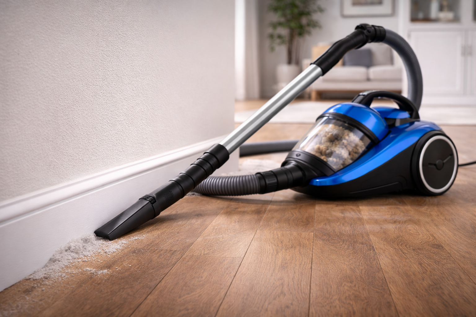 Precision Crevice Vacuum Cleaner with Narrow Nozzle for Baseboard & Edge Cleaning