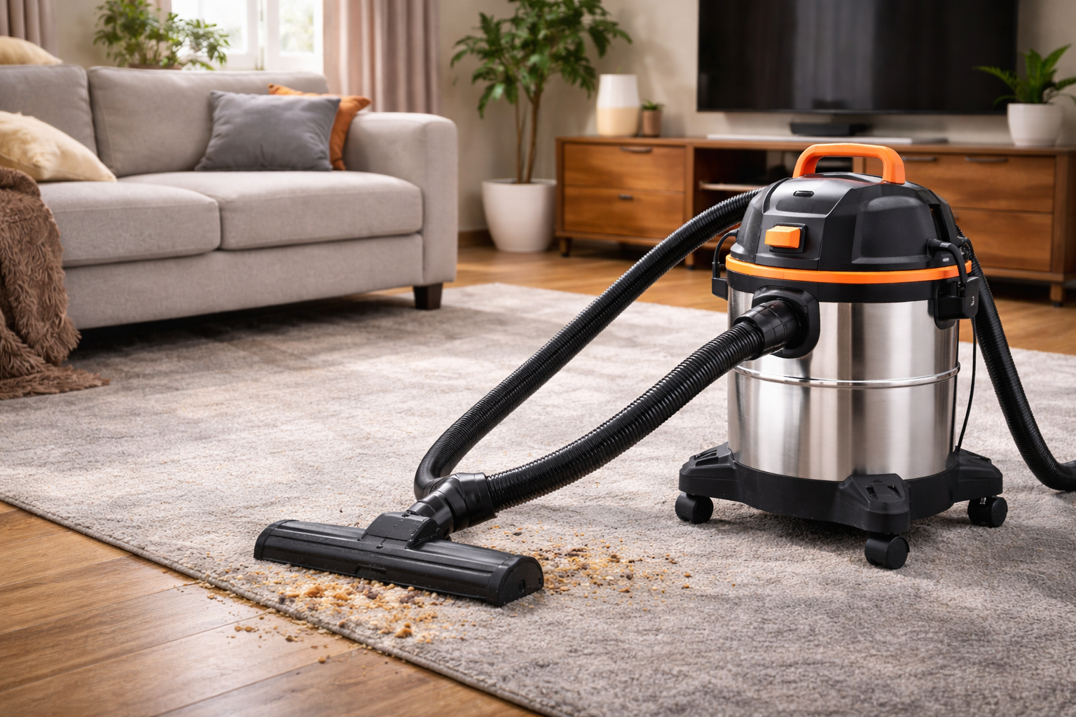 Heavy-Duty Indoor Vacuum Cleaner – Carpet & Hardwood Powerful Suction Shop Vac