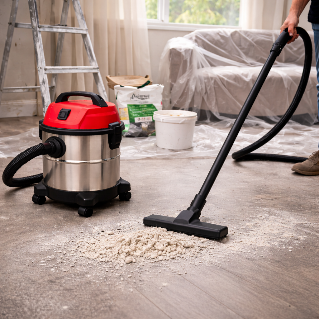Drywall Dust Wet & Dry Vacuum Cleaner – Construction Site Cleanup for Fine Powder & Debris