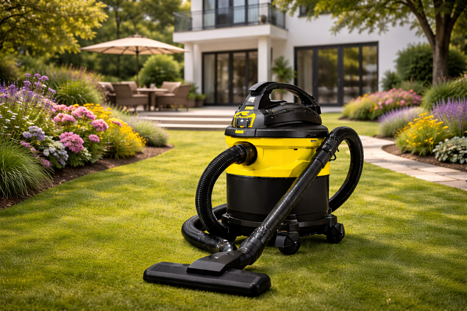 Outdoor Heavy-Duty Wet Dry Vacuum Cleaner for Garden Cleaning