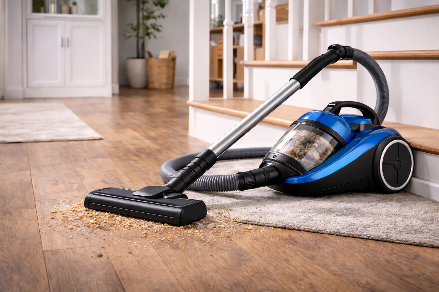 Advanced Staircase Vacuum Cleaner with Dual-Surface Transition
