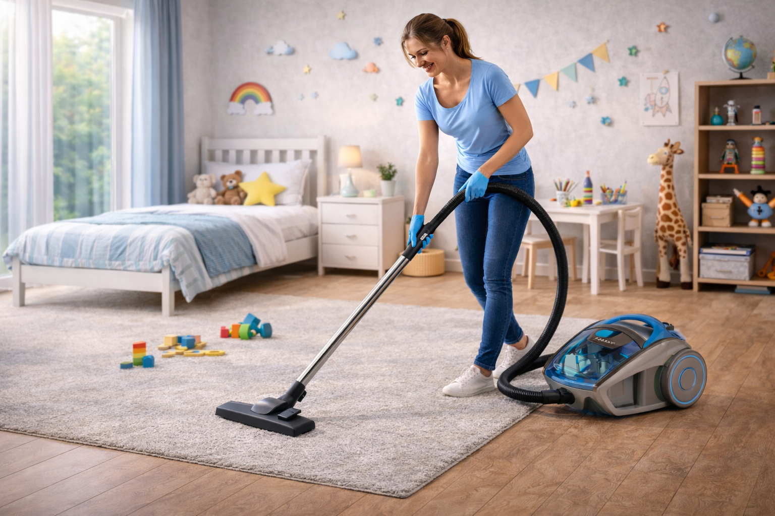 Child-Safe HEPA Vacuum Cleaner – Low Noise Dust Collector for Kids Room