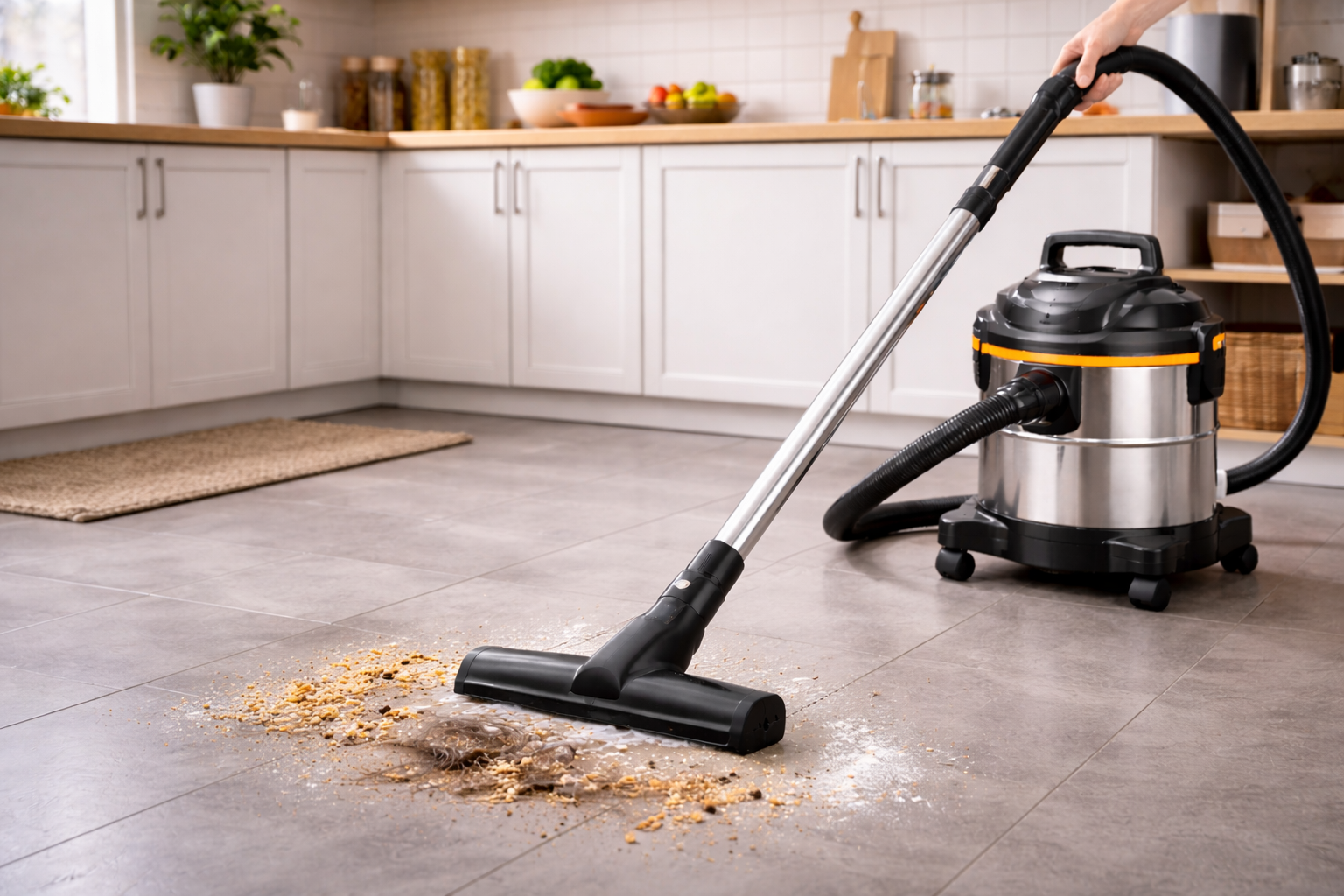 Kitchen Wet Dry Vacuum Cleaner for Tile Floor Cleaning