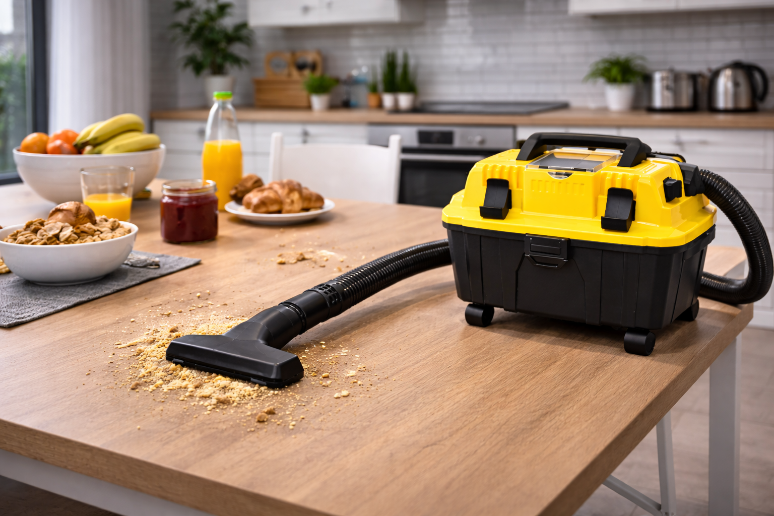 Compact Kitchen Vacuum – Crumb Buster Wet Dry Cleaner for Countertops & Dining Areas