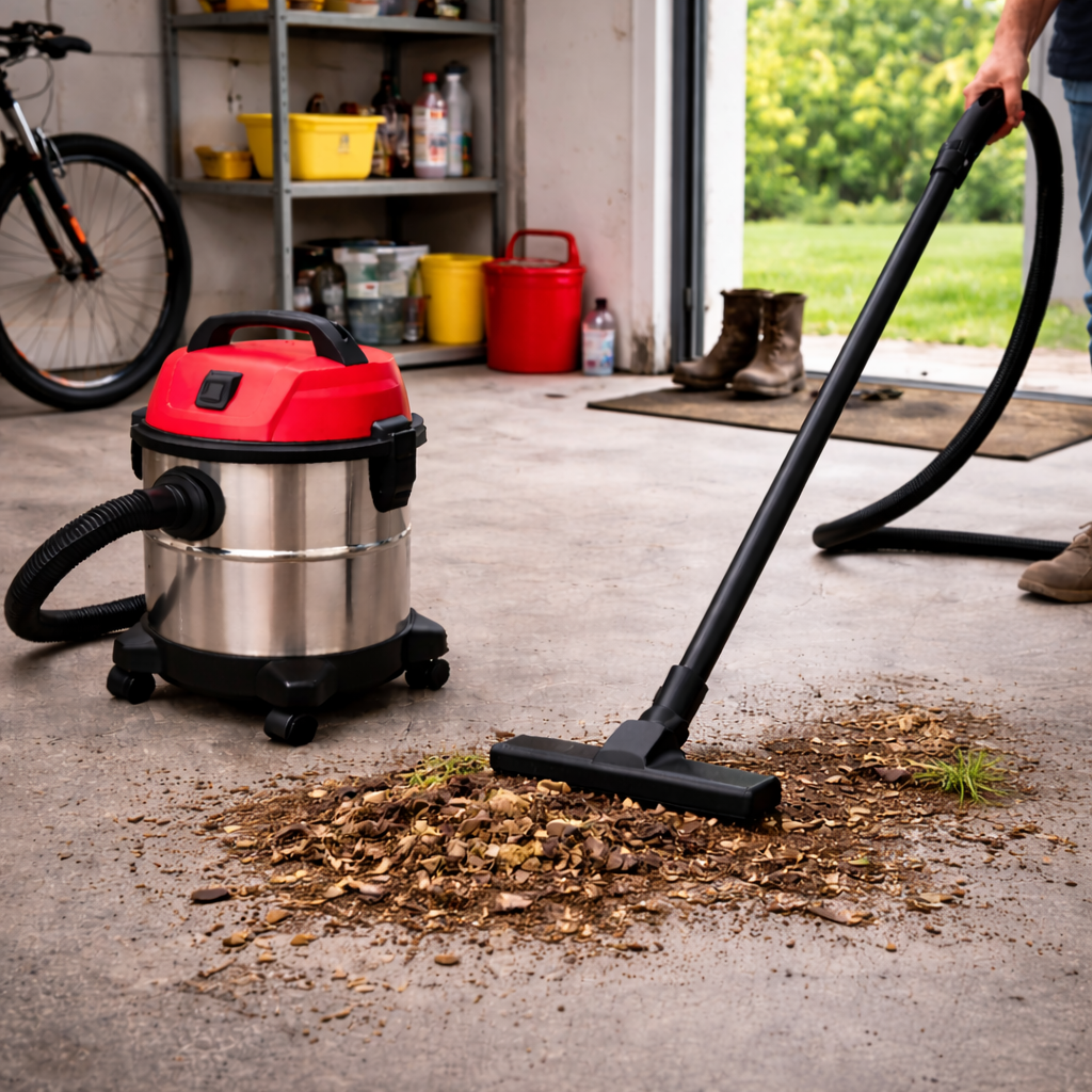 Garage Wet & Dry Vacuum Cleaner – Outdoor Debris and Soil Removal for Home Entrances