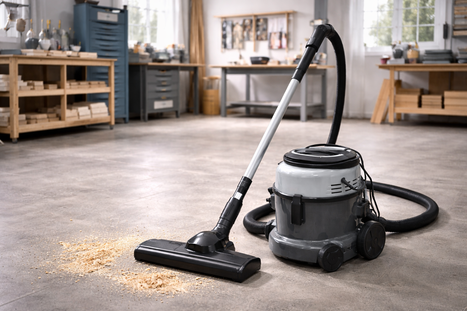 Heavy-Duty Industrial Wet Dry Vacuum Cleaner – High Suction Power, Large Capacity, Multi-Surface Cleaning Machine