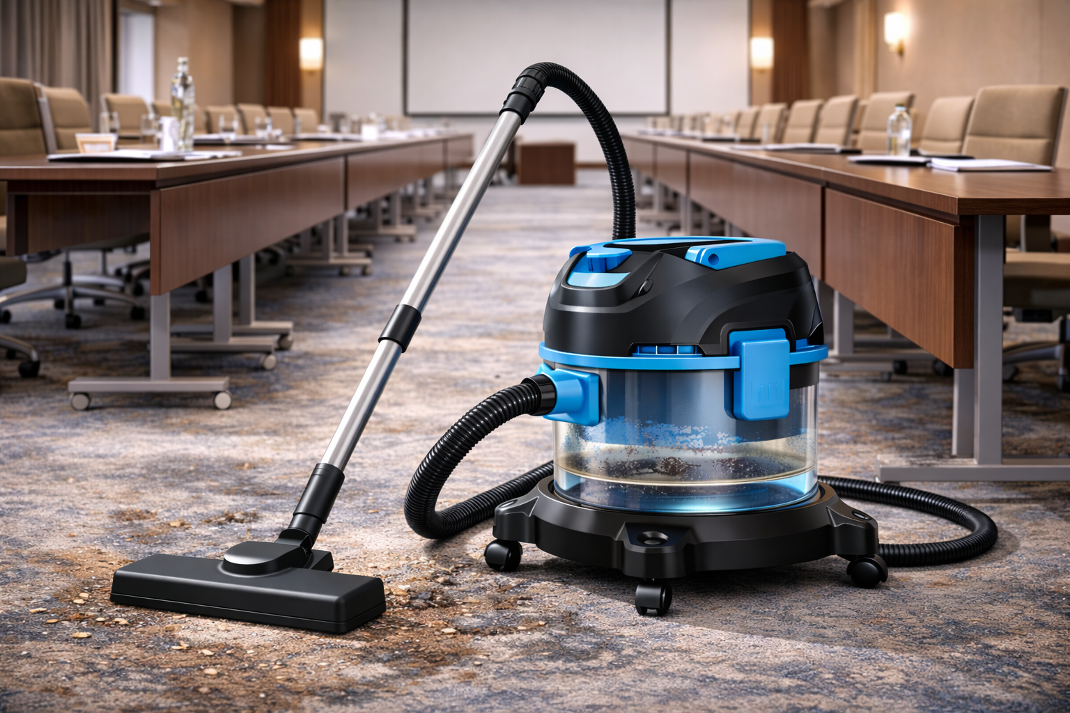 Conference Room Carpet Vacuum with Water Filtration