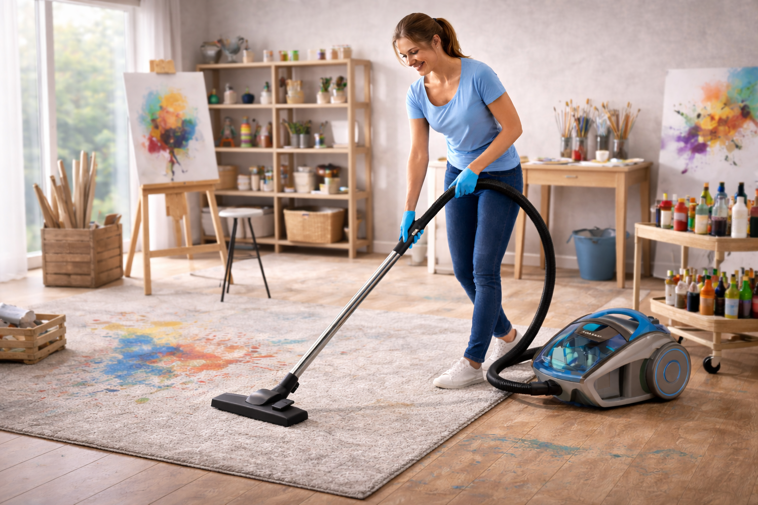 LX-VC-D1P5L Studio HEPA Vacuum Cleaner – Quiet Dust Collector for Creative Workspaces