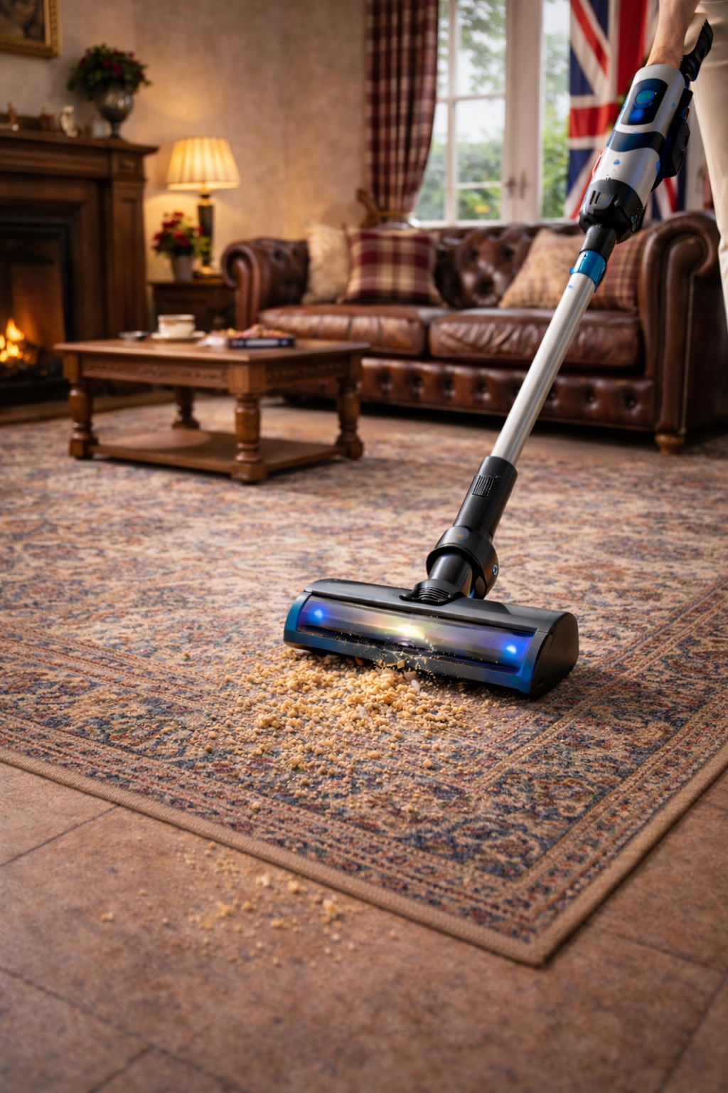 Cordless Vacuum for Classic Leather Interiors and Patterned Rugs