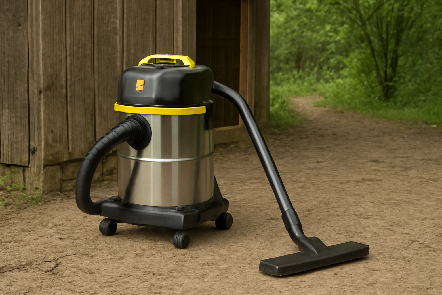 Versatile Wet/Dry Vacuum Cleaner for Outdoor and Commercial Use