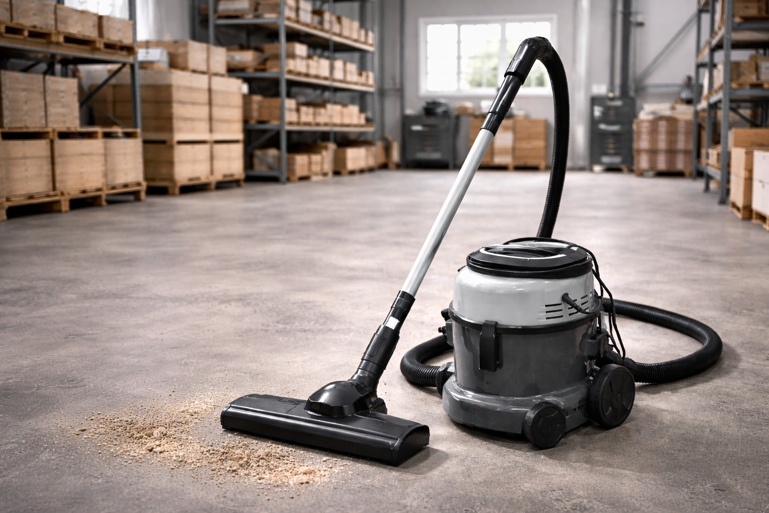 High-Capacity Warehouse Wet Dry Vacuum Cleaner – Heavy-Duty Suction for Debris & Dust Cleanup