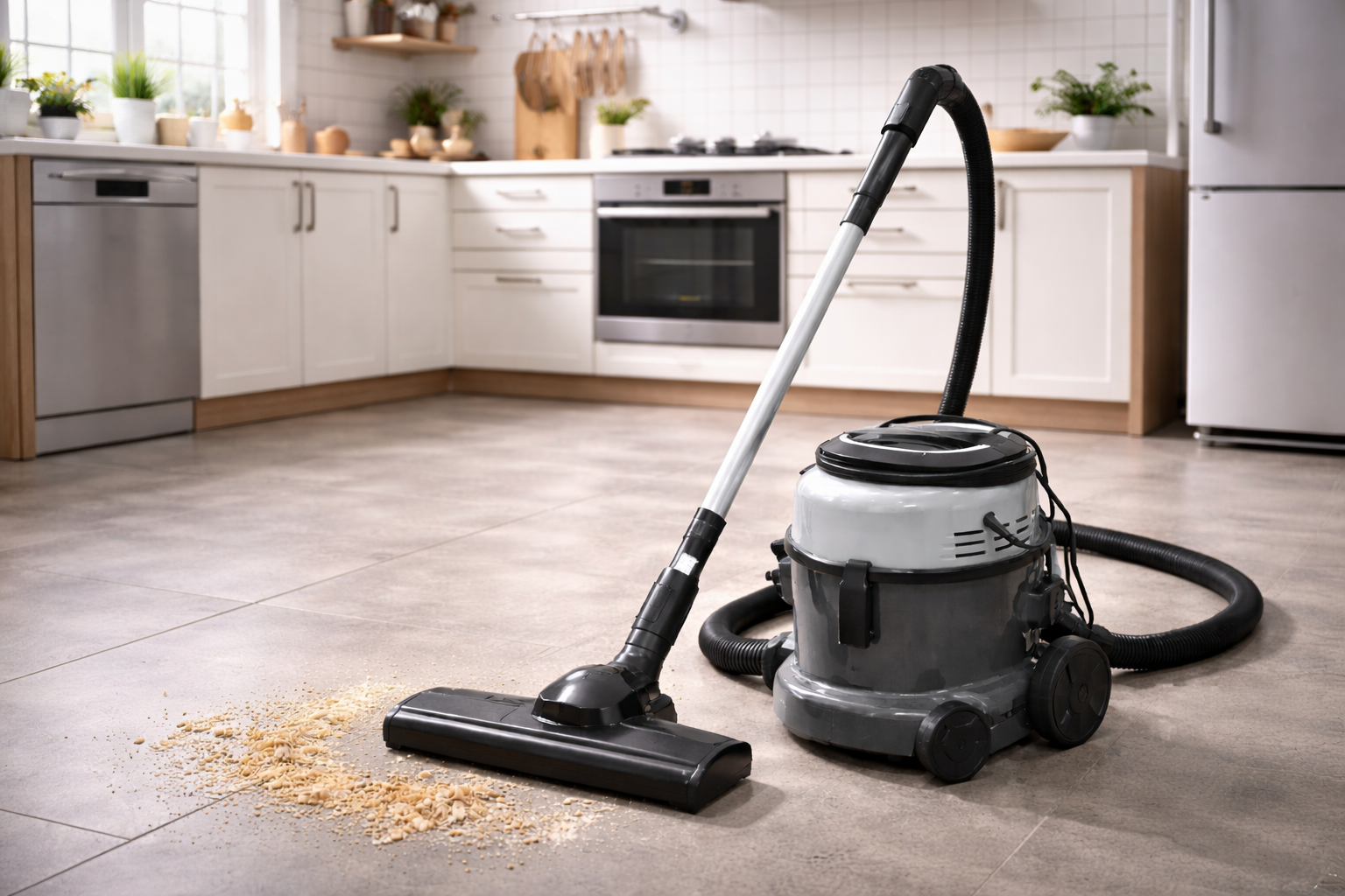 Multi-Purpose Kitchen Wet Dry Vacuum Cleaner – Heavy-Duty Floor Cleaning for Tiles & Spills