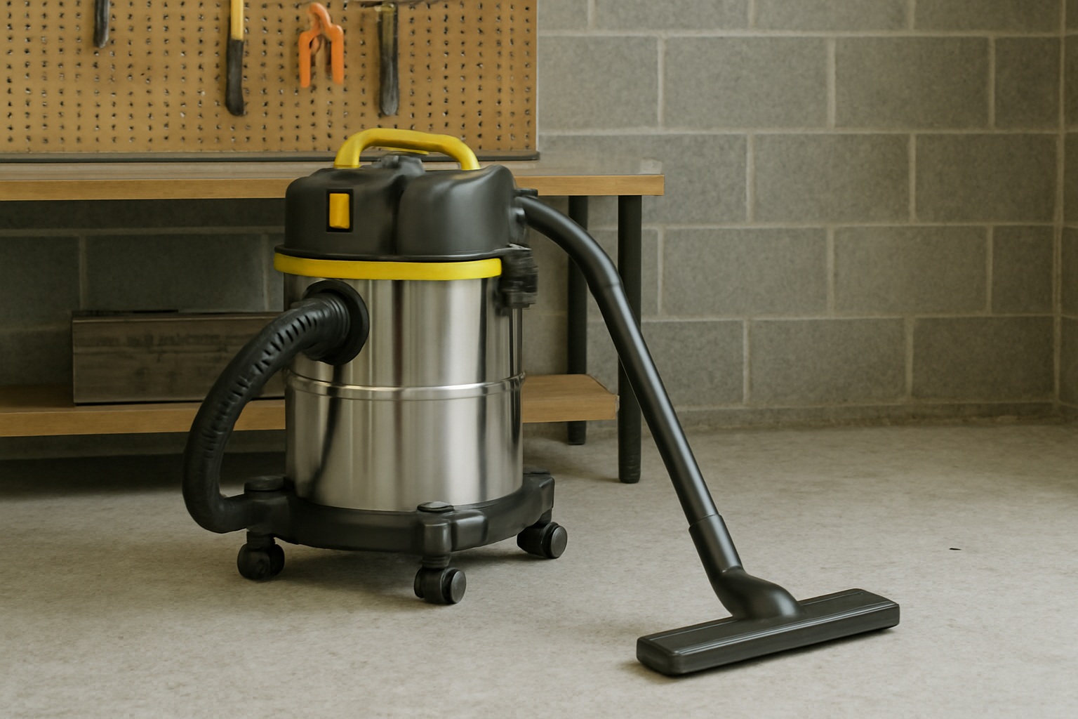 Workshop-Ready Wet/Dry Vacuum Cleaner for Industrial Use