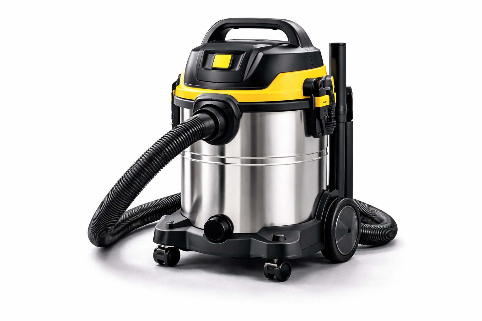 Heavy-Duty Wet and Dry Industrial Vacuum Cleaner with Stainless Steel Tank
