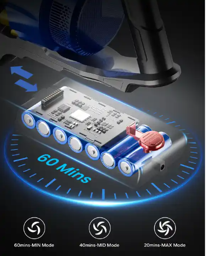 LX-HVC-550W Cordless Stick Vacuum Cleaner with 45000Pa Suction Power, LED Display, and Multi-Functional Attachments