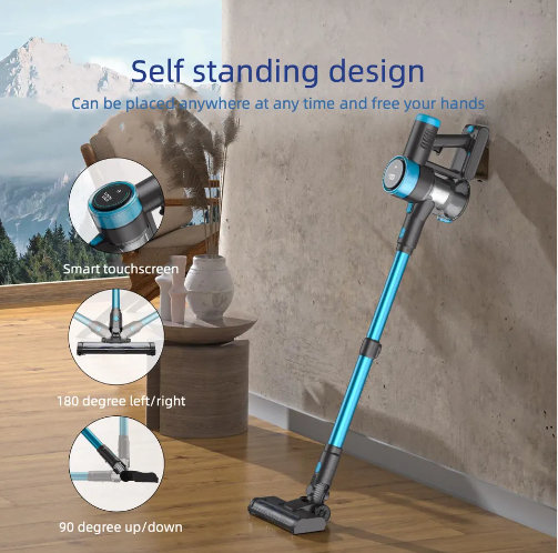 LX-HVC-Powerful Cordless Stick Vacuum Cleaner with Smart Touchscreen, 5-Stage Filtration & Long Battery Life