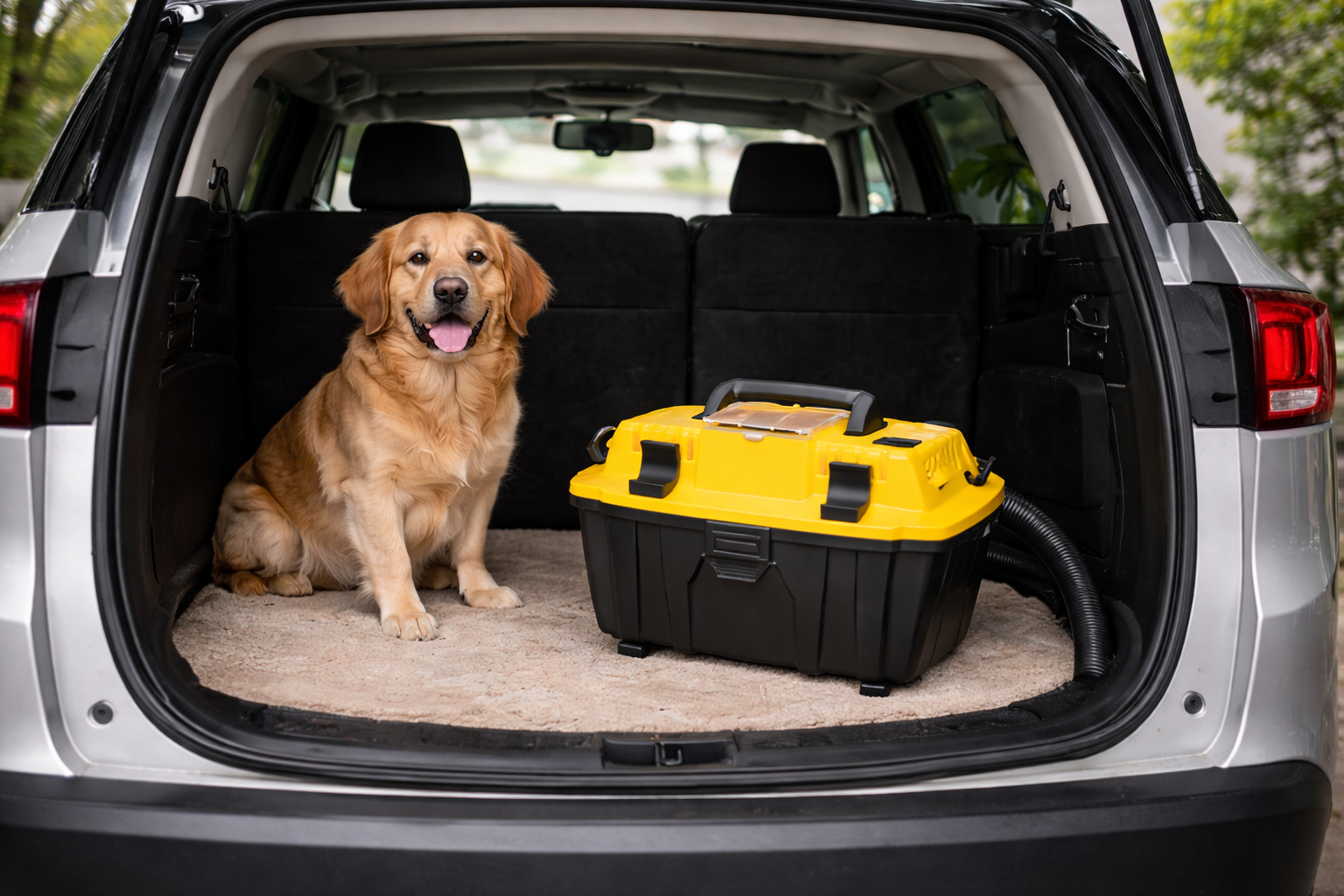 Portable Car Vacuum Cleaner for Pet Hair & Trunk Cleaning