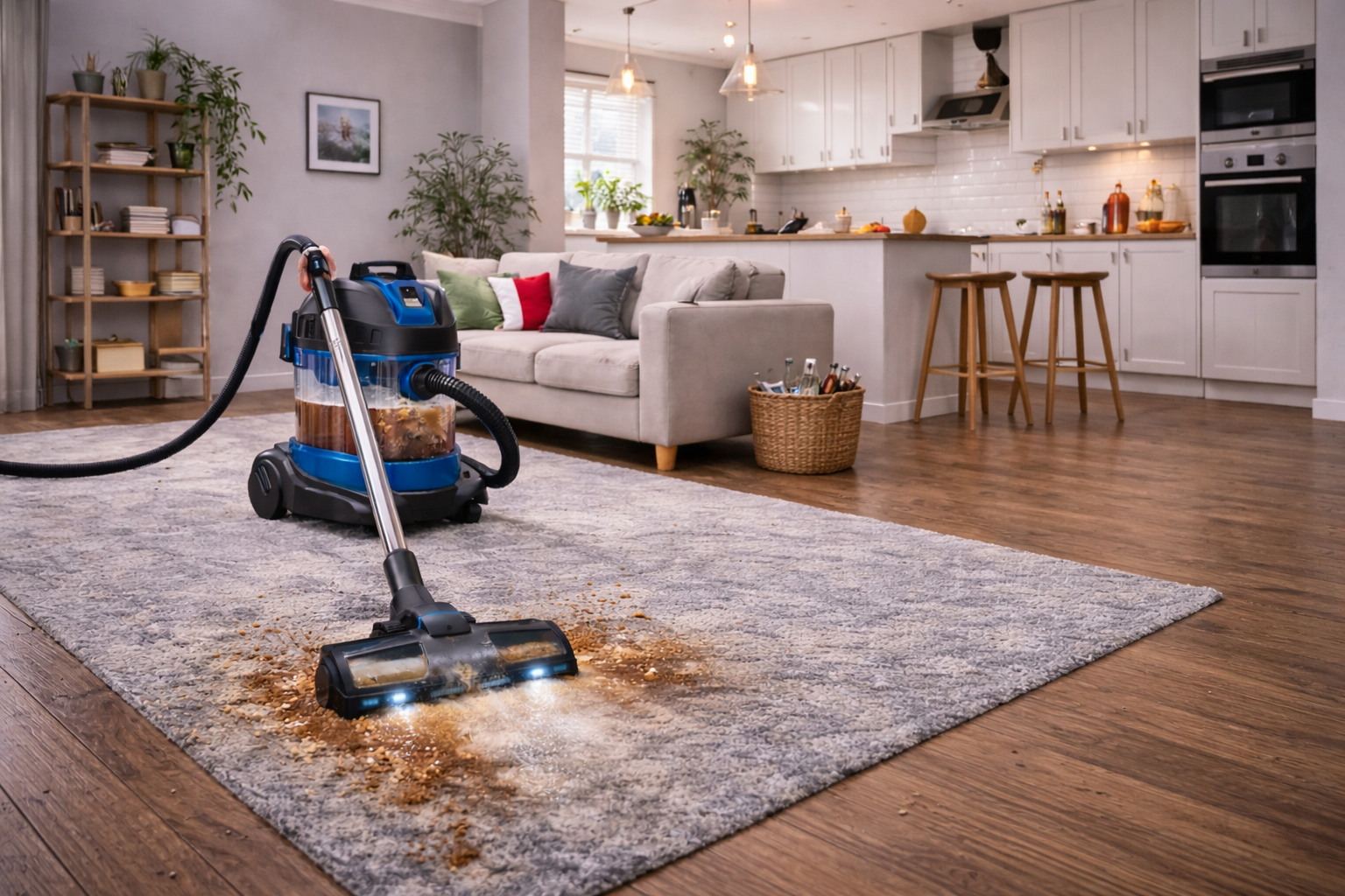 Powerful Wet & Dry Vacuum Cleaner for Home & Carpet Deep Cleaning
