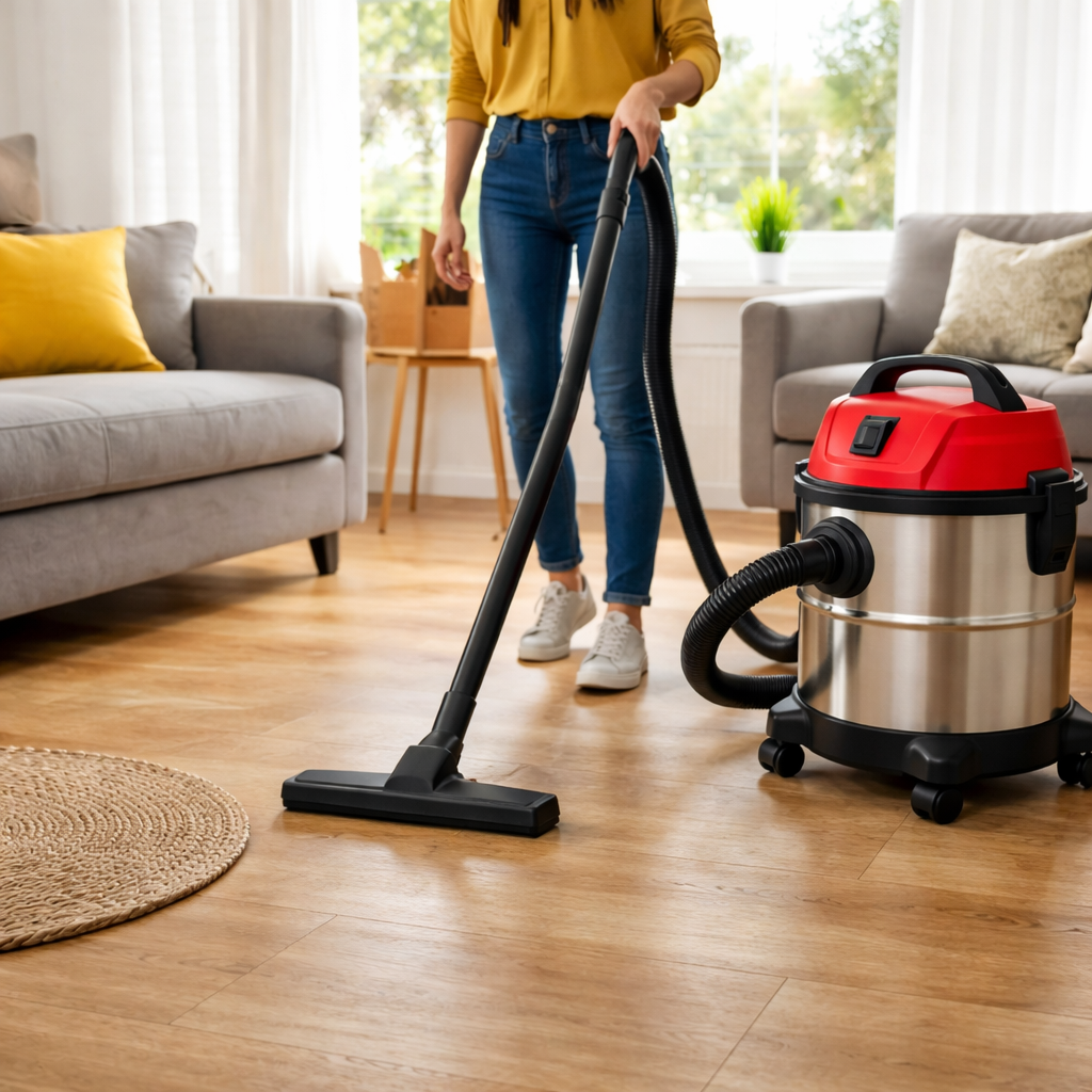 Stainless Steel Wet Dry Vacuum Cleaner for Home – Heavy-Duty Suction, Portable Utility Shop Vac