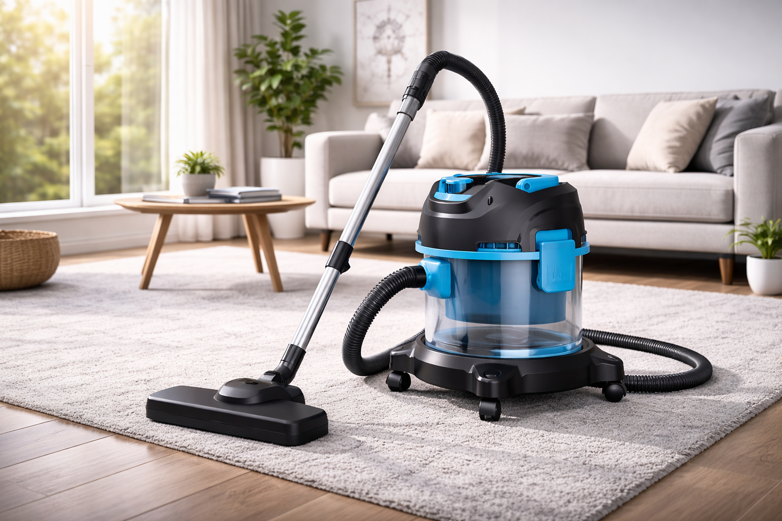 Wet and Dry Vacuum Cleaner with Large Capacity Tank – Powerful Household Canister Vacuum with Blower Function