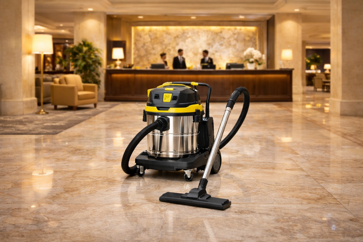 Commercial Wet and Dry Vacuum Cleaner for Hotels, Offices, and Large Venues