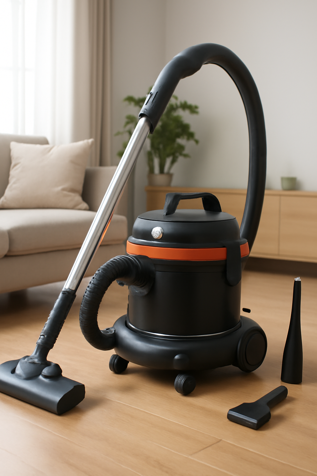 Large-Capacity Wet Dry Vacuum Cleaner – High Suction & Durable Steel Body