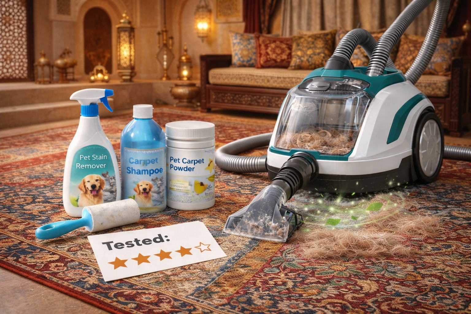 Deluxe Pet Carpet Cleaning System – Persian Rug Safe with Deep Hair & Odor Removal