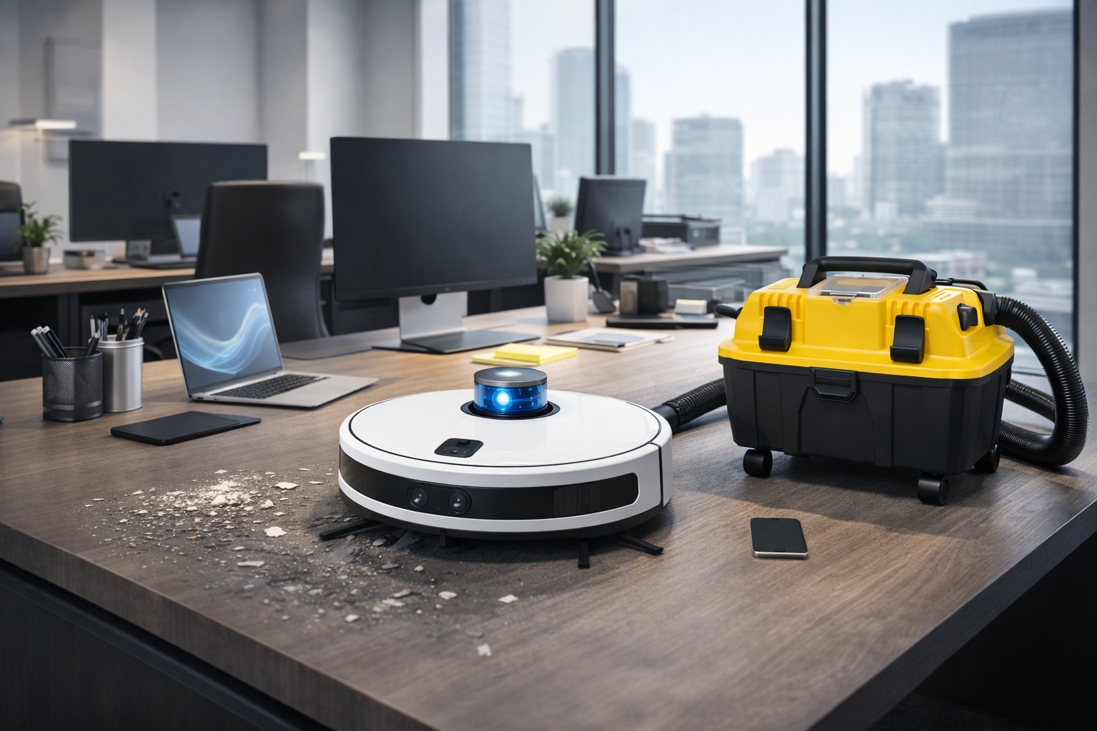 LiDAR Robot Vacuum Cleaner – Smart Office Cleaning Bot with Mapping & App Control