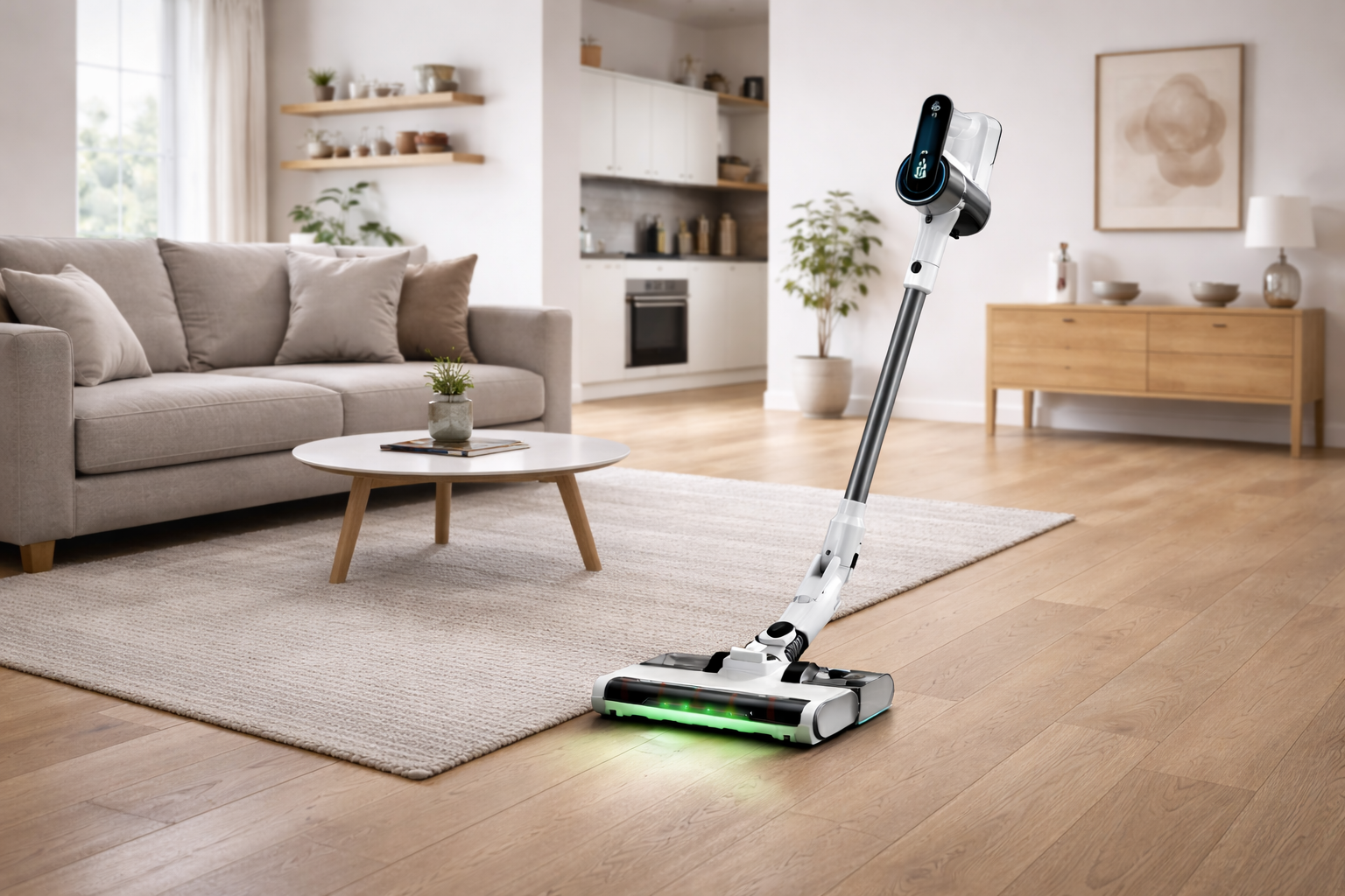 Wireless LED Floor Vacuum Cleaner with Smart Control